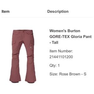 Brand new Burton ski pants